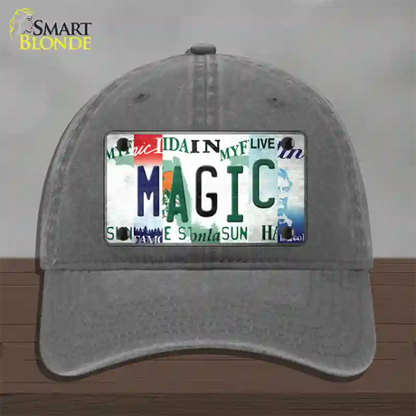 Magic Strip Art Novelty License Plate Hat Tag Unconstructed Cotton / Charcoal