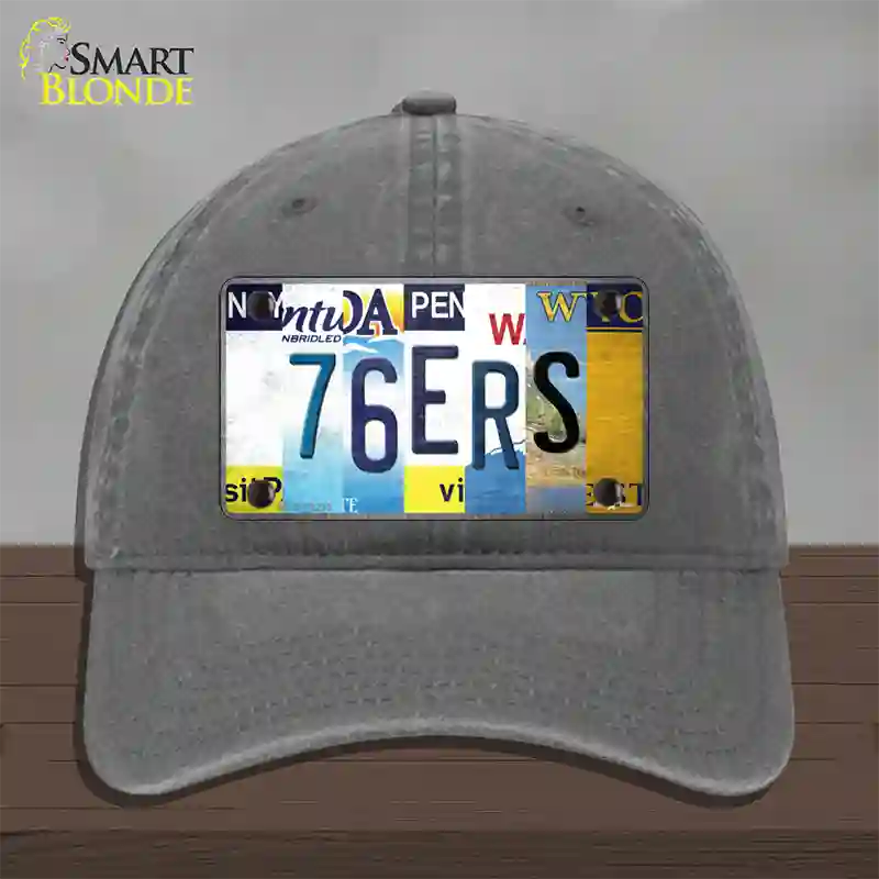 76ers Strip Art Novelty License Plate Hat Tag Unconstructed Cotton / Charcoal