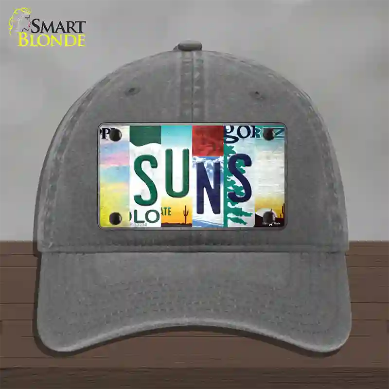 Suns Strip Art Novelty License Plate Hat Tag Unconstructed Cotton / Charcoal