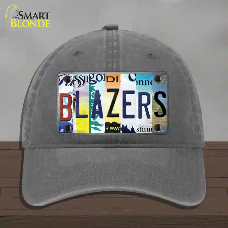 Blazers Strip Art Novelty License Plate Hat Tag Unconstructed Cotton / Charcoal