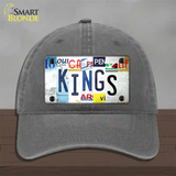 Kings Strip Art Novelty License Plate Hat Tag Unconstructed Cotton / Charcoal