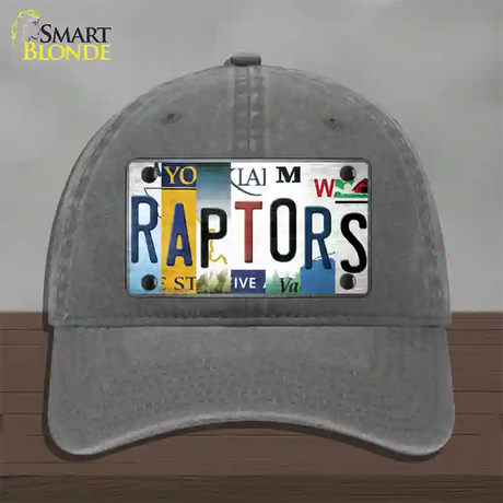 Raptors Strip Art Novelty License Plate Hat Tag Unconstructed Cotton / Charcoal