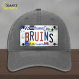 Bruins Strip Art Novelty License Plate Hat Tag Unconstructed Cotton / Charcoal