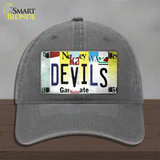 Devils Strip Art Novelty License Plate Hat Tag Unconstructed Cotton / Charcoal