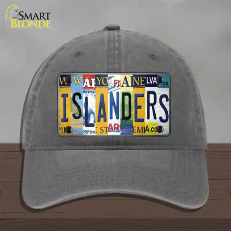 Islanders Strip Art Novelty License Plate Hat Tag Unconstructed Cotton / Charcoal