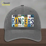 Rangers Hockey Strip Art Novelty License Plate Hat Tag Unconstructed Cotton / Charcoal