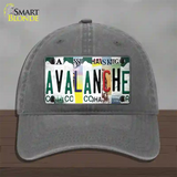 Avalanche Strip Art Novelty License Plate Hat Tag Unconstructed Cotton / Charcoal