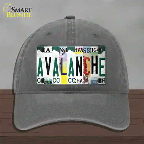 Avalanche Strip Art Novelty License Plate Hat Tag Unconstructed Cotton / Charcoal