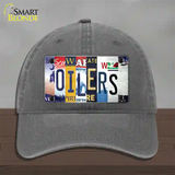 Oilers Strip Art Novelty License Plate Hat Tag Unconstructed Cotton / Charcoal