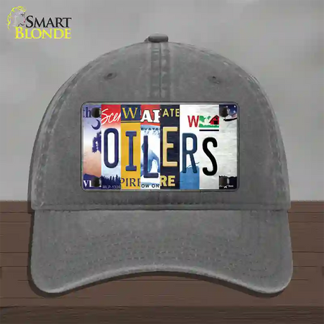 Oilers Strip Art Novelty License Plate Hat Tag Unconstructed Cotton / Charcoal