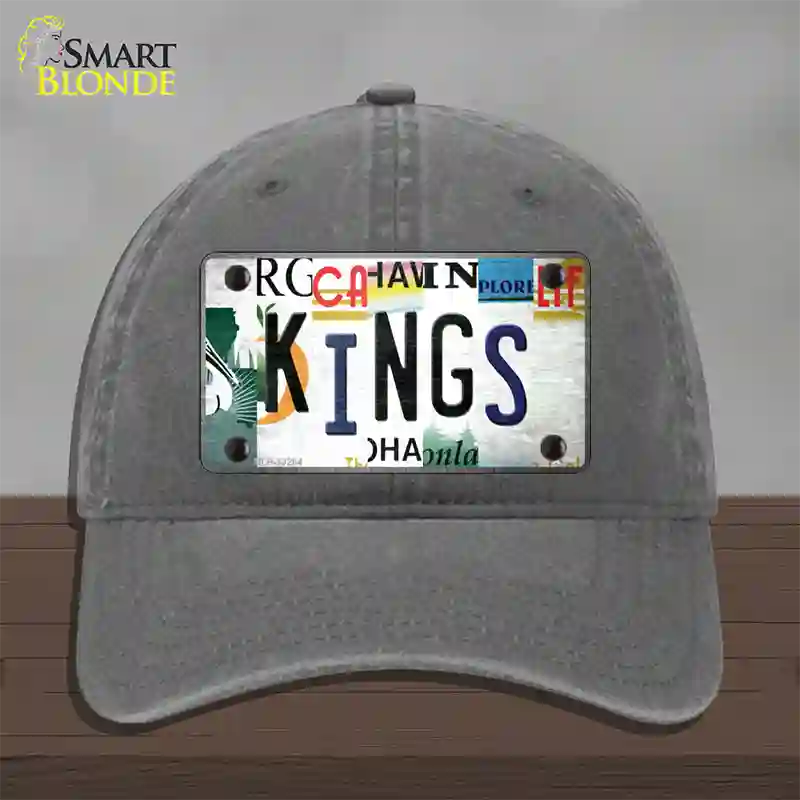 Kings Hockey Strip Art Novelty License Plate Hat Tag Unconstructed Cotton / Charcoal