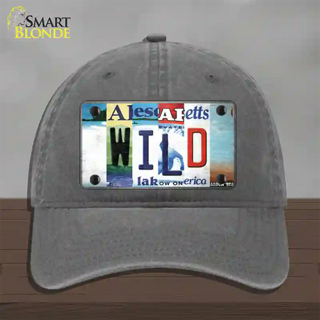 Wild Strip Art Novelty License Plate Hat Tag Unconstructed Cotton / Charcoal