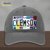 Clemson Strip Art Novelty License Plate Hat Tag Unconstructed Cotton / Charcoal