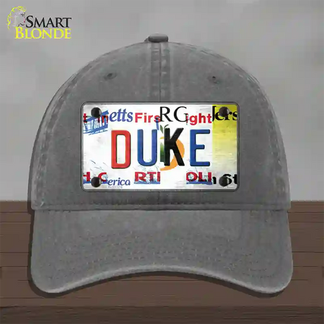 Duke Strip Art Novelty License Plate Hat Tag Unconstructed Cotton / Charcoal