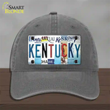 Kentucky Strip Art Novelty License Plate Hat Tag Unconstructed Cotton / Charcoal