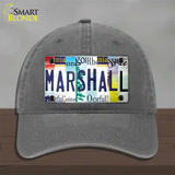 Marshall Strip Art Novelty License Plate Hat Tag Unconstructed Cotton / Charcoal