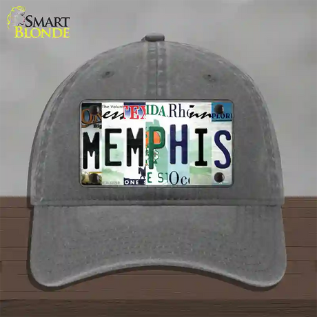 Memphis Strip Art Novelty License Plate Hat Tag Unconstructed Cotton / Charcoal