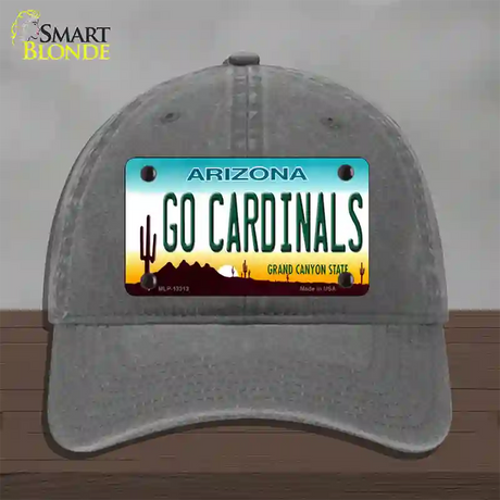 Go Cardinals Novelty License Plate Hat Tag Unconstructed Cotton / Charcoal