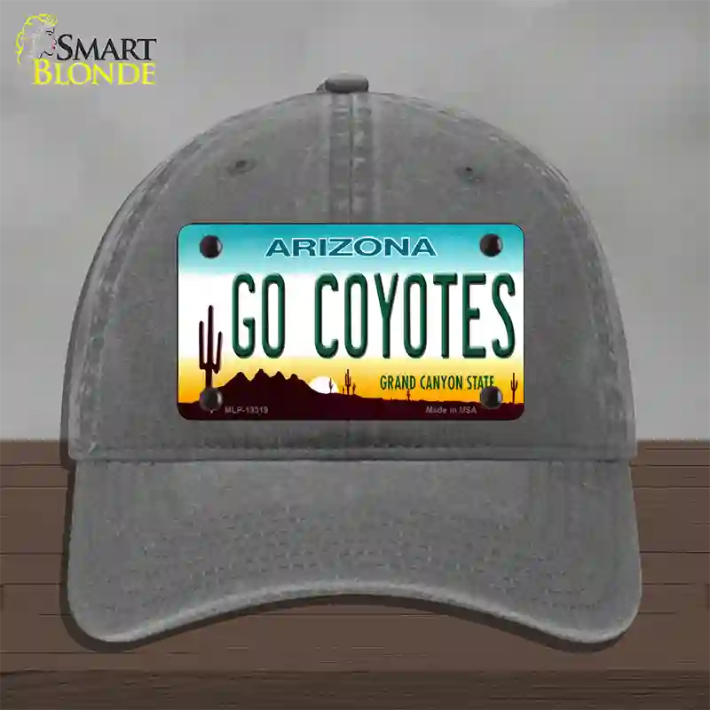 Go Coyotes Novelty License Plate Hat Tag Unconstructed Cotton / Charcoal