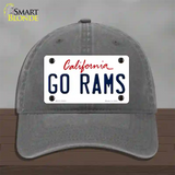 Go Rams Novelty License Plate Hat Tag Unconstructed Cotton / Charcoal