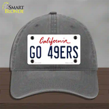 Go 49ers Novelty License Plate Hat Tag Unconstructed Cotton / Charcoal