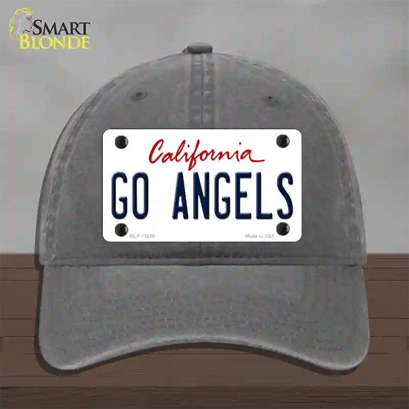 Go Angels Novelty License Plate Hat Tag Unconstructed Cotton / Charcoal