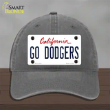 Go Dodgers Novelty License Plate Hat Tag Unconstructed Cotton / Charcoal