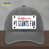 Number 1 Giants Fan Novelty License Plate Hat Tag Unconstructed Cotton / Charcoal