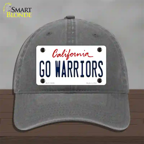 Go Warriors Novelty License Plate Hat Tag Unconstructed Cotton / Charcoal