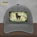 Aries Zodiac Novelty License Plate Hat Unconstructed Cotton / Charcoal