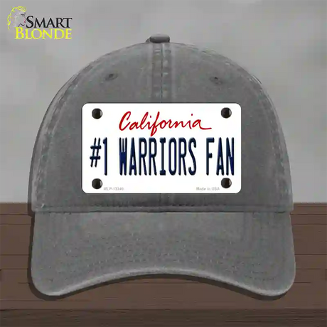 Number 1 Warriors Fan Novelty License Plate Hat Tag Unconstructed Cotton / Charcoal