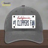 Number 1 Clippers Fan Novelty License Plate Hat Tag Unconstructed Cotton / Charcoal