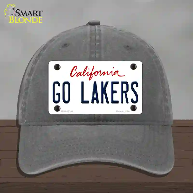 Go Lakers Novelty License Plate Hat Tag Unconstructed Cotton / Charcoal