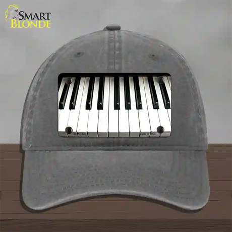 Piano Key board Novelty License Plate Hat Unconstructed Cotton / Charcoal