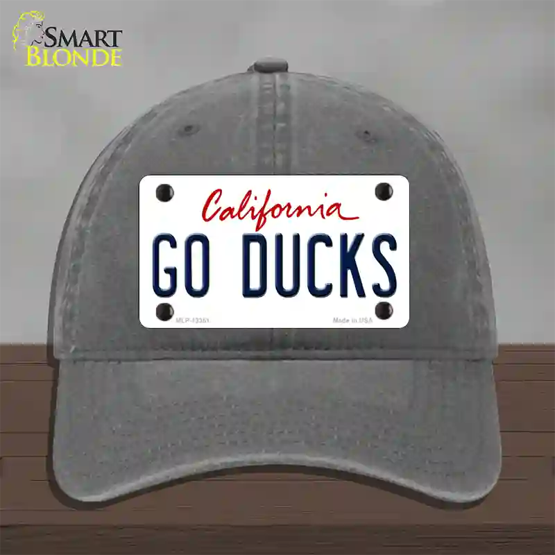 Go Ducks Novelty License Plate Hat Tag Unconstructed Cotton / Charcoal