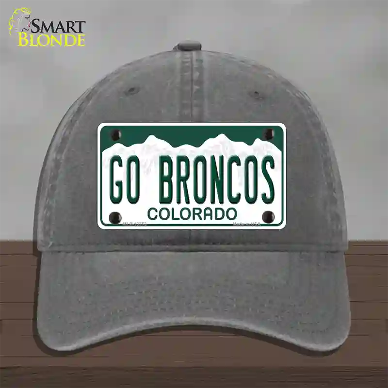 Go Broncos Novelty License Plate Hat Tag Unconstructed Cotton / Charcoal