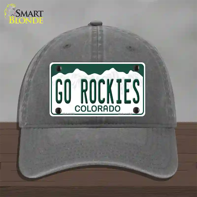 Go Rockies Novelty License Plate Hat Tag Unconstructed Cotton / Charcoal