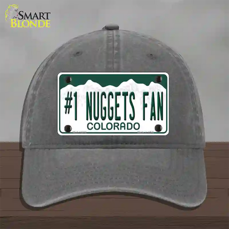 Number 1 Nuggets Fan Novelty License Plate Hat Tag Unconstructed Cotton / Charcoal