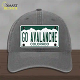 Go Avalanche Novelty License Plate Hat Tag Unconstructed Cotton / Charcoal