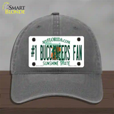 Number 1 Buccaneers Fan Novelty License Plate Hat Tag Unconstructed Cotton / Charcoal