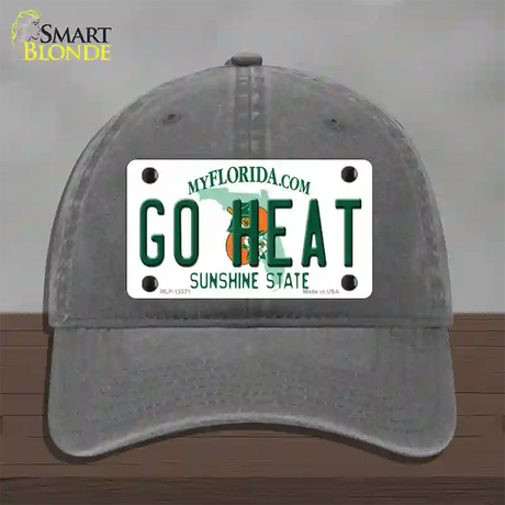 Go Heat Novelty License Plate Hat Tag Unconstructed Cotton / Charcoal