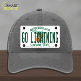 Go Lightning Novelty License Plate Hat Tag Unconstructed Cotton / Charcoal