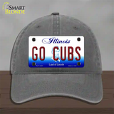 Go Cubs Novelty License Plate Hat Tag Unconstructed Cotton / Charcoal