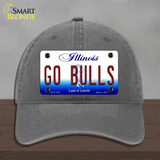 Go Bulls Novelty License Plate Hat Tag Unconstructed Cotton / Charcoal