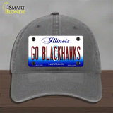 Go Blackhawks Novelty License Plate Hat Tag Unconstructed Cotton / Charcoal