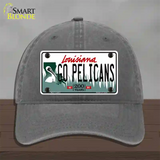 Go Pelicans Novelty License Plate Hat Tag Unconstructed Cotton / Charcoal