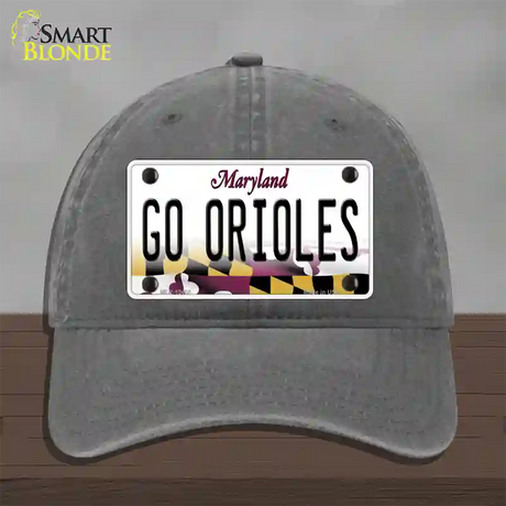 Go Orioles Novelty License Plate Hat Tag Unconstructed Cotton / Charcoal