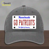 Go Patriots Novelty License Plate Hat Tag Unconstructed Cotton / Charcoal