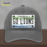 Go Lions Novelty License Plate Hat Tag Unconstructed Cotton / Charcoal