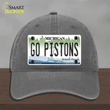 Go Pistons Novelty License Plate Hat Tag Unconstructed Cotton / Charcoal